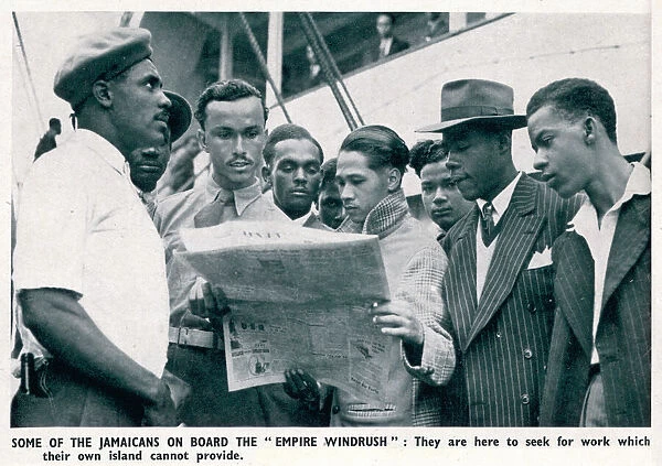 Jamaicans on board the Empire Windrush