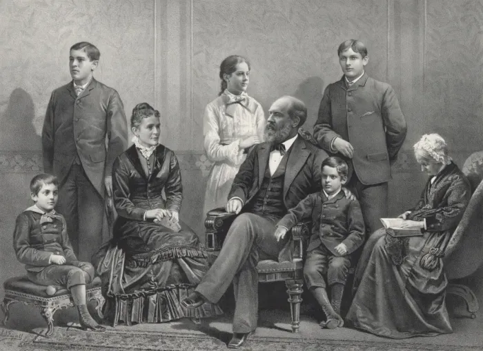 Framed Print : James A. Garfield & family Framed Print : James A. Garfield & family