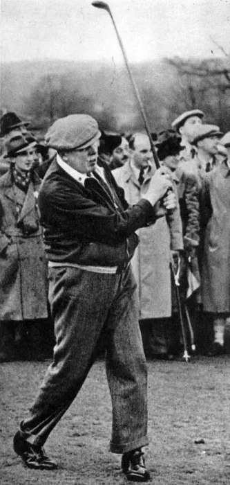 Framed Print : James Braid playing at an exhibition match Framed Print : James Braid playing at an exhibition match