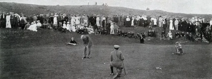 Framed Print : James Braid putting at Dornoch Framed Print : James Braid putting at Dornoch