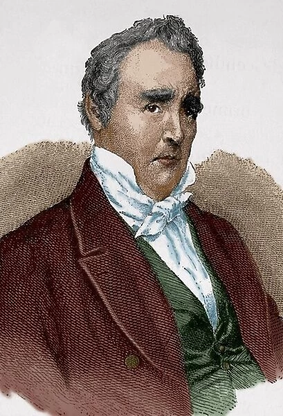 James Buchanan (1791-1868). Colored engraving