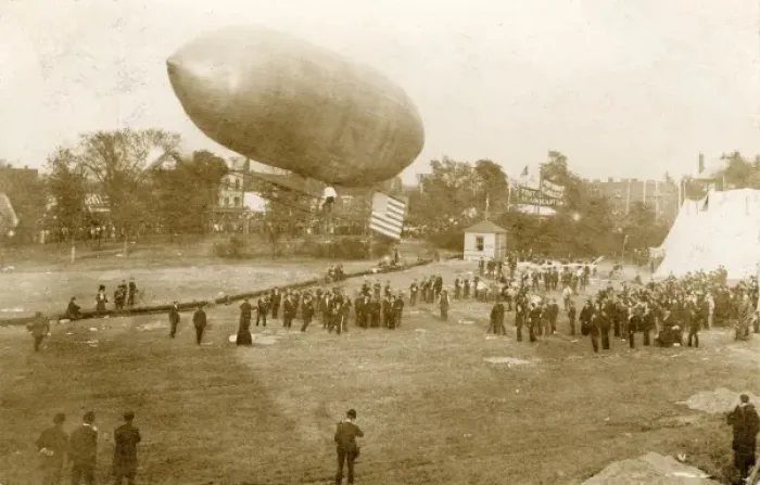 Framed Print : James Gordon Bennett at an international balloon race Framed Print : James Gordon Bennett at an international balloon race