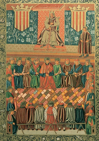 James I the Conqueror presiding the Lleida Courts, 1242. Min