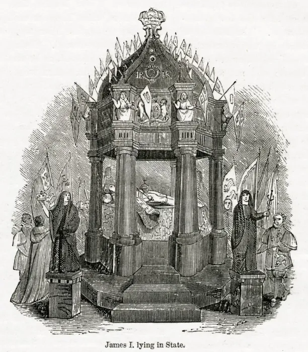 Framed Print : James I, lying in state Framed Print : James I, lying in state