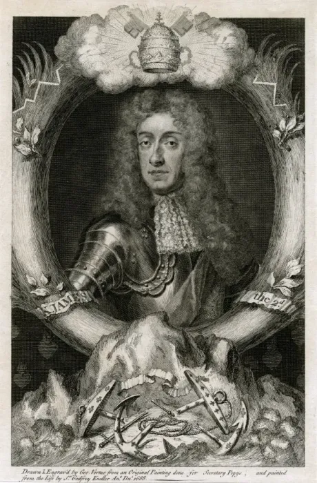 Framed Print : James Ii  /  After Kneller