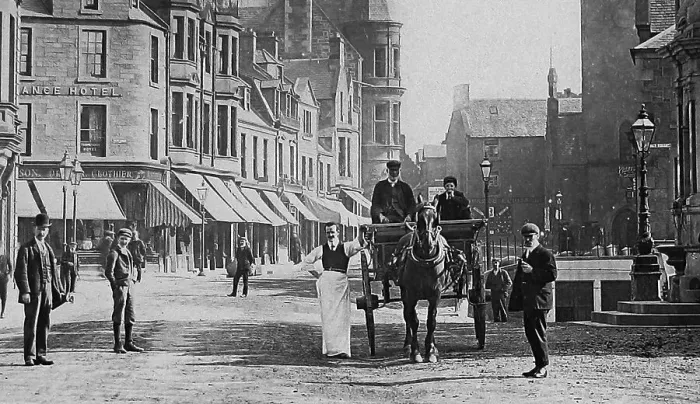 Framed Print : James Square Crieff Victorian period Framed Print : James Square Crieff Victorian period