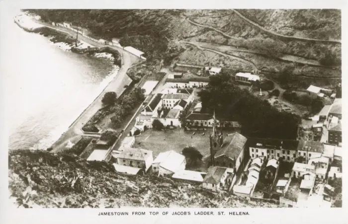 Framed Print : Jamestown, St Helena - view from the sea Framed Print : Jamestown, St Helena - view from the sea