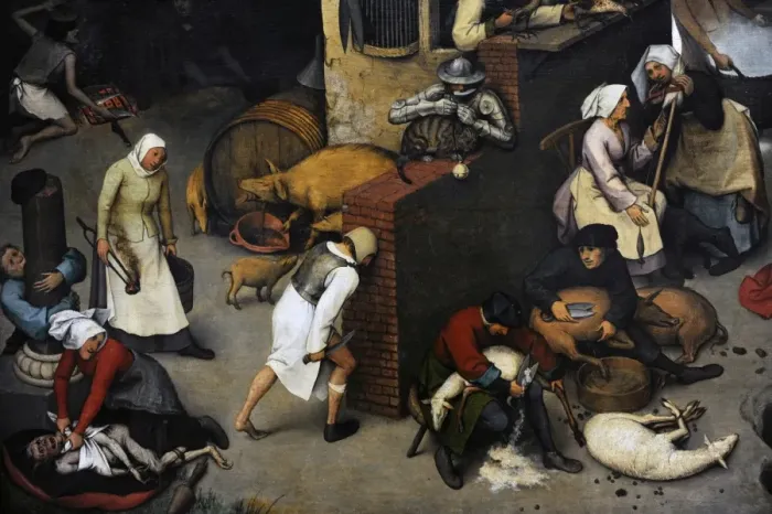 Framed Print : Jan Brueghel the Elder (1568-1625). Netherlandish Proverbs Framed Print : Jan Brueghel the Elder (1568-1625). Netherlandish Proverbs