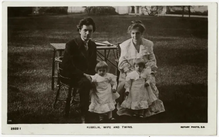 Framed Print : Jan Kubelik, Czec Musician with his wife and twin daughters Framed Print : Jan Kubelik, Czec Musician with his wife and twin daughters