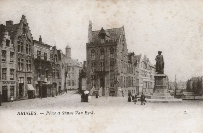 Framed Print : Jan van Eyck Square, Bruges, Belgium Framed Print : Jan van Eyck Square, Bruges, Belgium