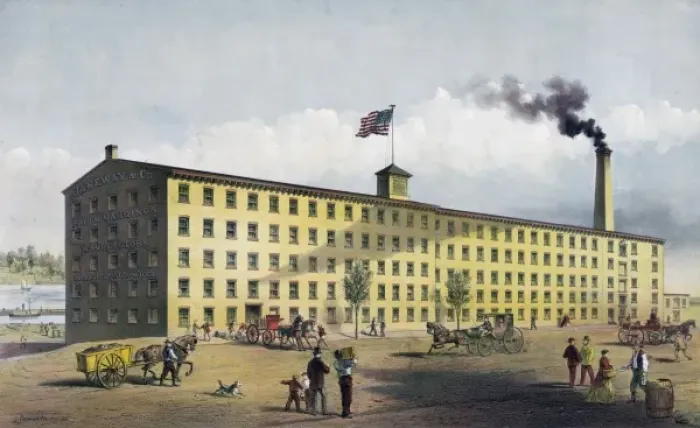 Framed Print : Janeway & Co. paper hangings manufactory, New Brunswick, N Framed Print : Janeway & Co. paper hangings manufactory, New Brunswick, N