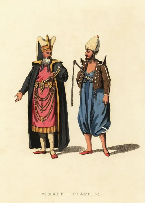 Framed Print : Two Janissaries in ceremonial dress Framed Print : Two Janissaries in ceremonial dress