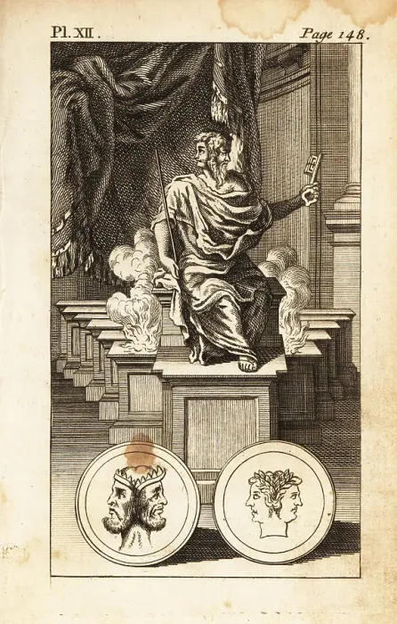 Framed Print : Janus, the two-faced Roman god of beginnings, gates, time Framed Print : Janus, the two-faced Roman god of beginnings, gates, time