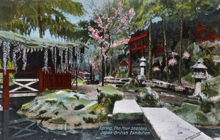 Framed Print : Japan-British Exhibition - White City - Spring - Four Season Framed Print : Japan-British Exhibition - White City - Spring - Four Season
