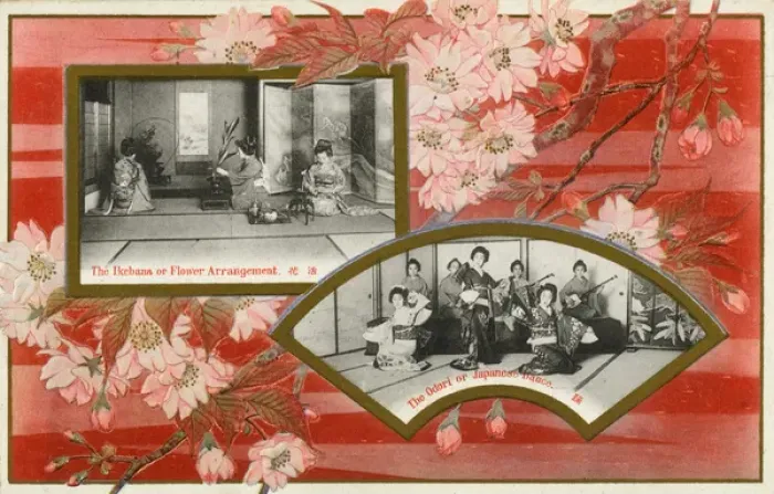 Framed Print : Japan - Flower Arranging and Japanese Dancing - decorative Framed Print : Japan - Flower Arranging and Japanese Dancing - decorative