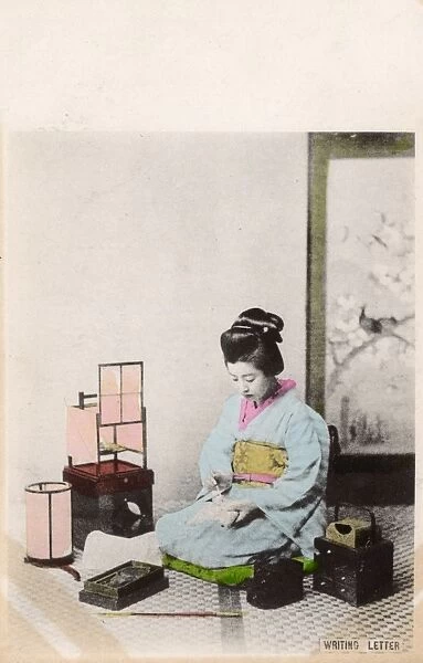 Japan - Geisha writing a letter