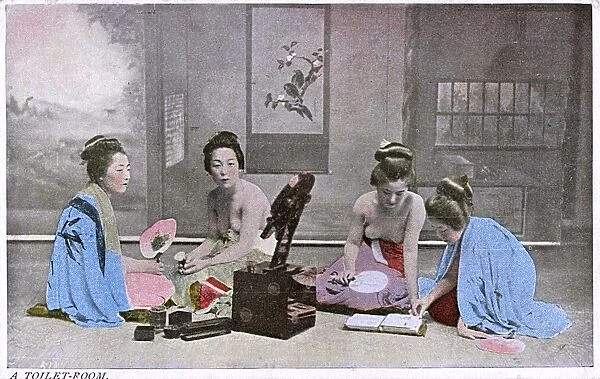 Japan - Japanese Geisha prepare themselves in the morning
