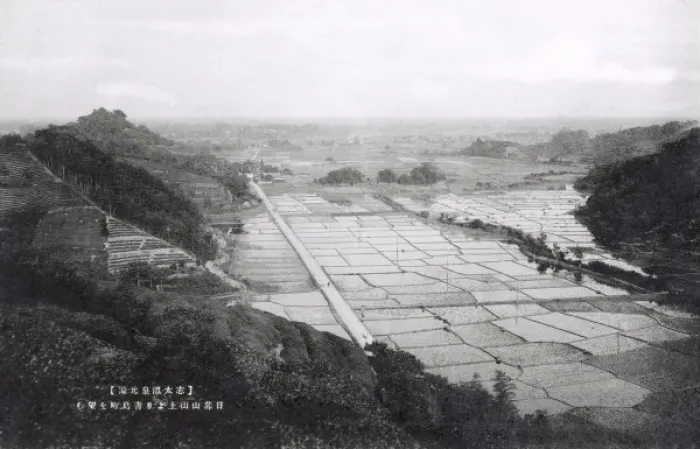 Framed Print : Japan - Panoramic view of paddy fields Framed Print : Japan - Panoramic view of paddy fields