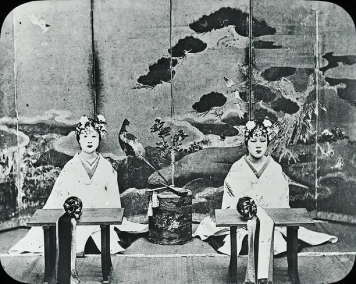 Framed Print : Japan - Shinto Priestesses Framed Print : Japan - Shinto Priestesses