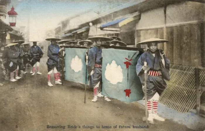 Framed Print : Japan - Taking brides possessions to new home Framed Print : Japan - Taking brides possessions to new home
