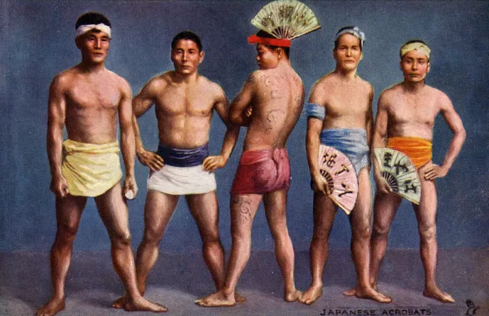 Framed Print : Japanese Acrobats