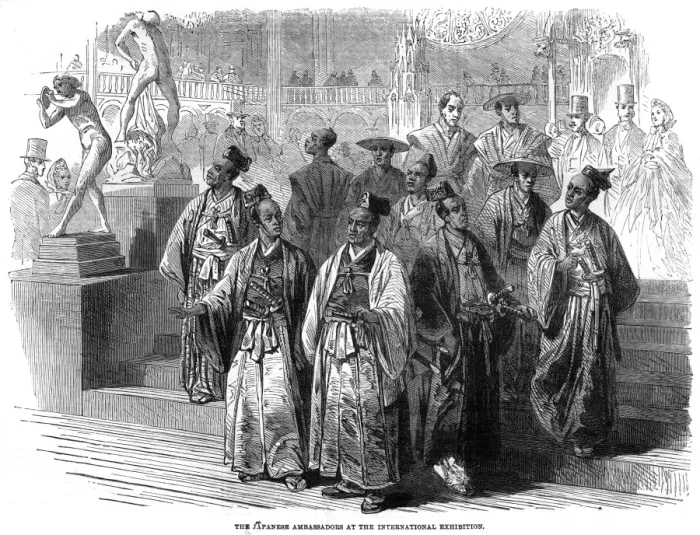 Framed Print : The Japanese Ambassadors at The International Exhibition Framed Print : The Japanese Ambassadors at The International Exhibition
