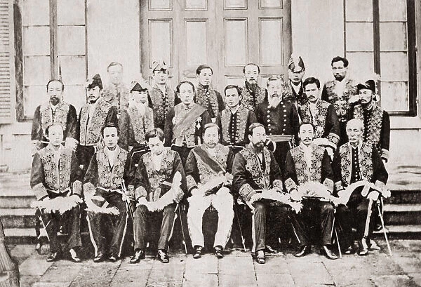 Japanese army officers and officials, Japan c. 1880 s