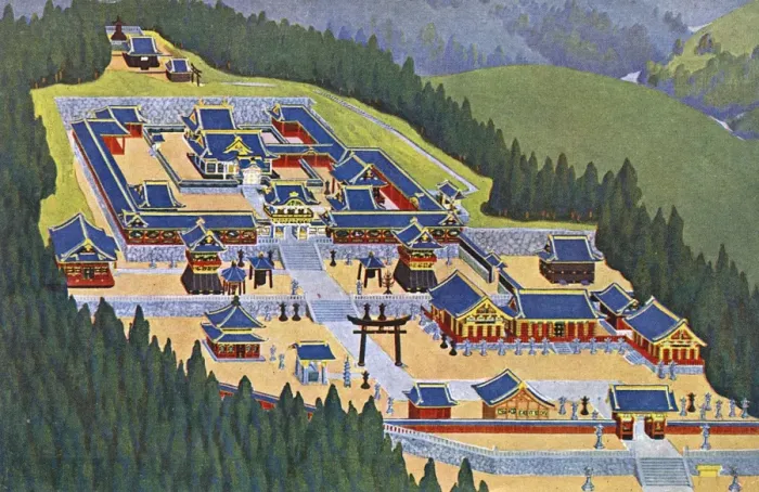 Framed Print : Japanese Art - depiction of a Country Imperial Palace Framed Print : Japanese Art - depiction of a Country Imperial Palace