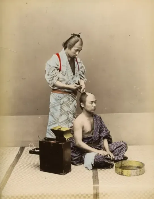Framed Print : Japanese barber Framed Print : Japanese barber