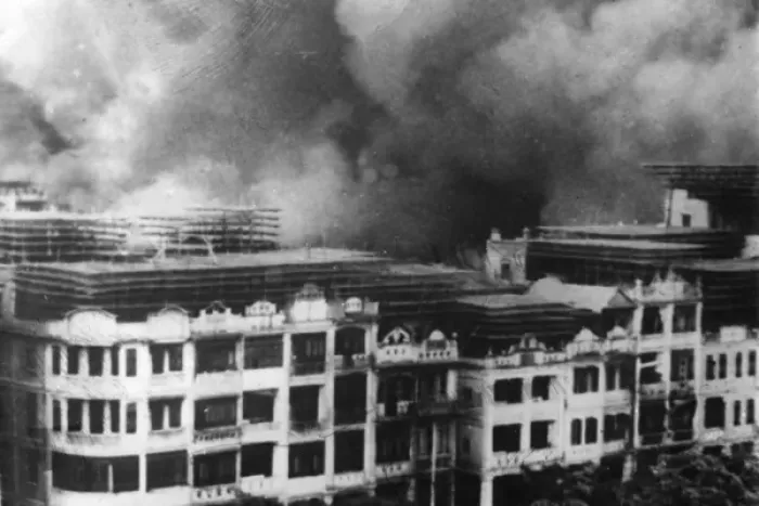 Framed Print : Japanese bombing of Canton Framed Print : Japanese bombing of Canton