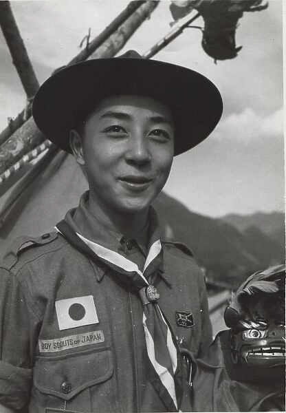 Japanese boy scout at international camp