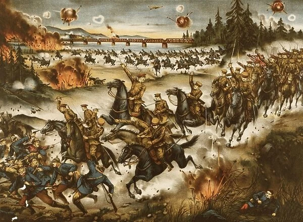 The Japanese cavalry taken possession of Khobarovsk pursuing