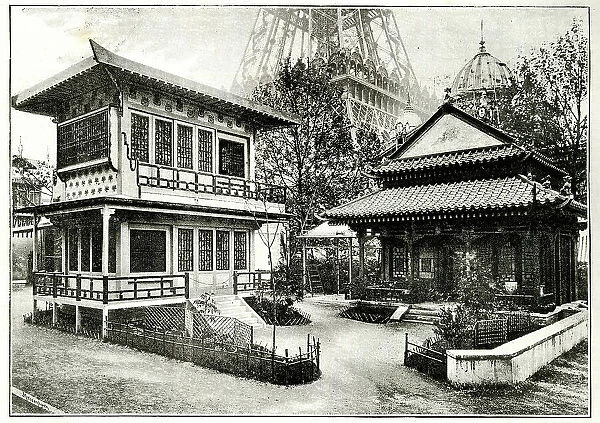 Japanese and Chinese Pavilions, Paris Exhibition of 1889