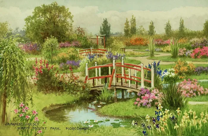 Framed Print : Japanese Garden, Happy Mount Park, Morecambe, Lancashire Framed Print : Japanese Garden, Happy Mount Park, Morecambe, Lancashire