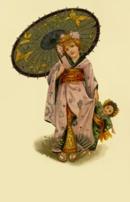 Framed Print : Japanese girl with sunshade Framed Print : Japanese girl with sunshade