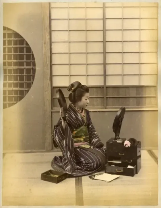 Framed Print : Japanese hairstyle Framed Print : Japanese hairstyle