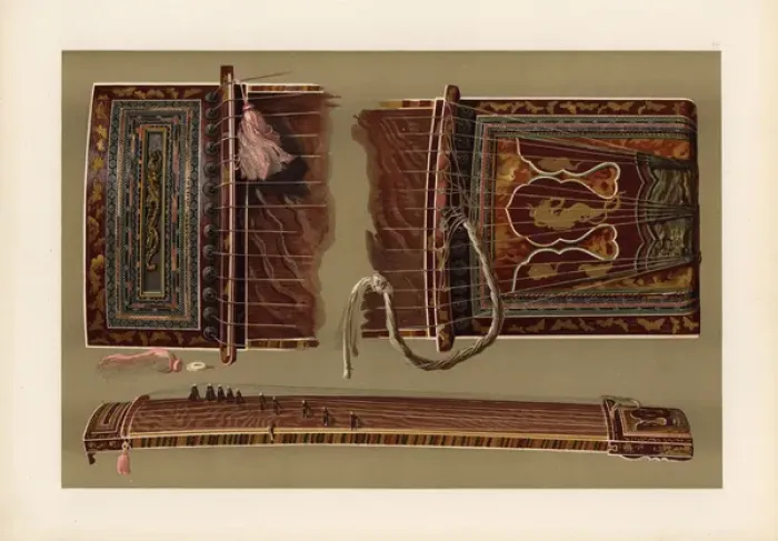 Framed Print : Japanese koto or 13-string harp made of kiri wood Framed Print : Japanese koto or 13-string harp made of kiri wood