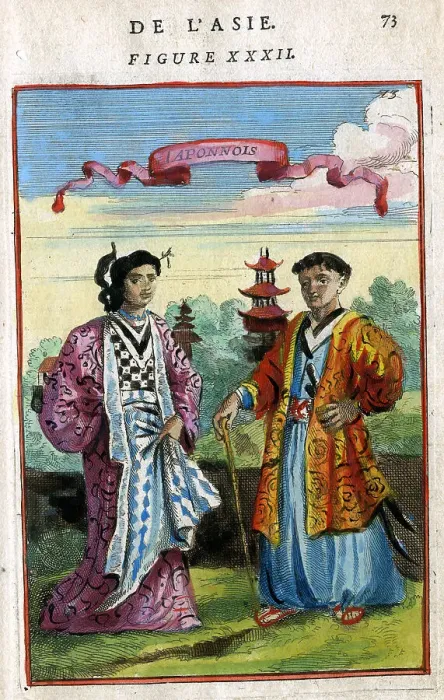 Framed Print : Japanese Lady and Gentleman Framed Print : Japanese Lady and Gentleman
