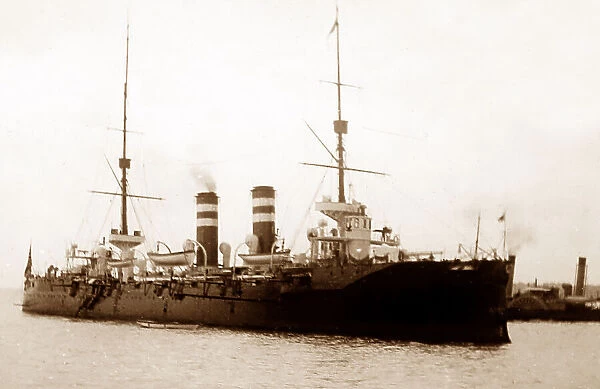 A Japanese Man of War warship in the Spithead Review of 1902