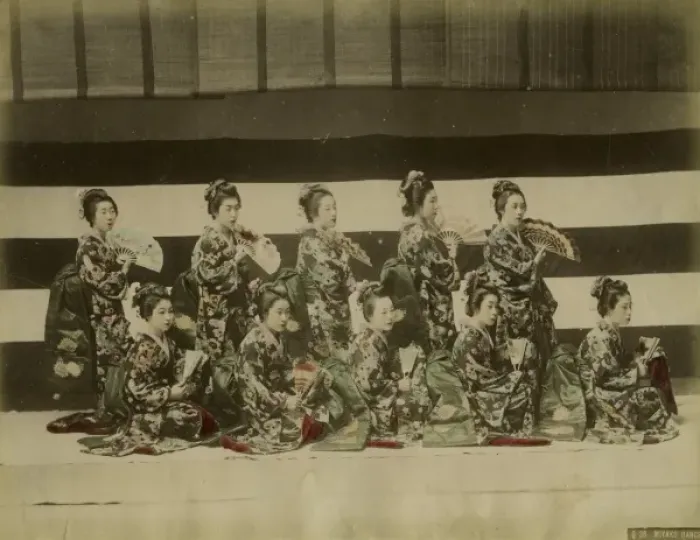 Framed Print : Japanese Miyako Dancers Framed Print : Japanese Miyako Dancers