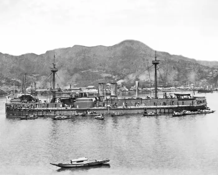 Framed Print : Japanese naval vessel, Hong Kong, China Framed Print : Japanese naval vessel, Hong Kong, China