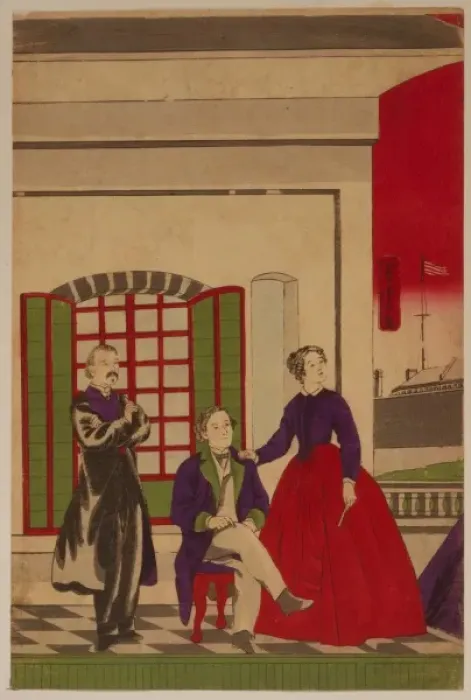 Framed Print : Japanese navy department tests balloons in front of the Amer Framed Print : Japanese navy department tests balloons in front of the Amer