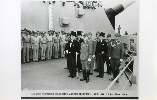 Japanese surrender delegation aboard the USS Missouri