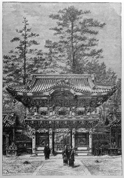 Japanese temple portico