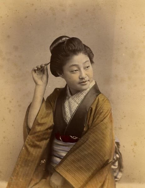 Japanese woman with hairpin