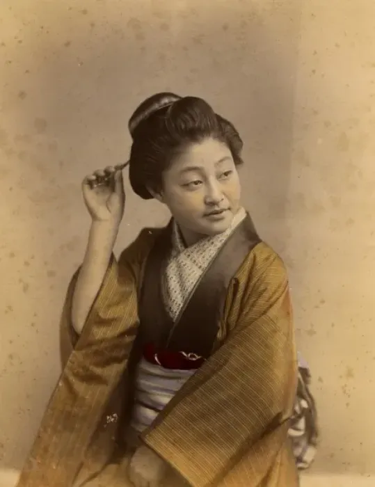 Framed Print : Japanese woman with hairpin Framed Print : Japanese woman with hairpin