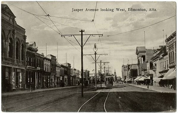 Jasper Avenue looking West - Edmonton, Alberta, Canada