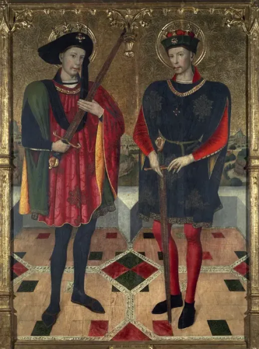 Framed Print : Jaume Huget (1412-1492). Altarpiece of the Saints Abdon Framed Print : Jaume Huget (1412-1492). Altarpiece of the Saints Abdon