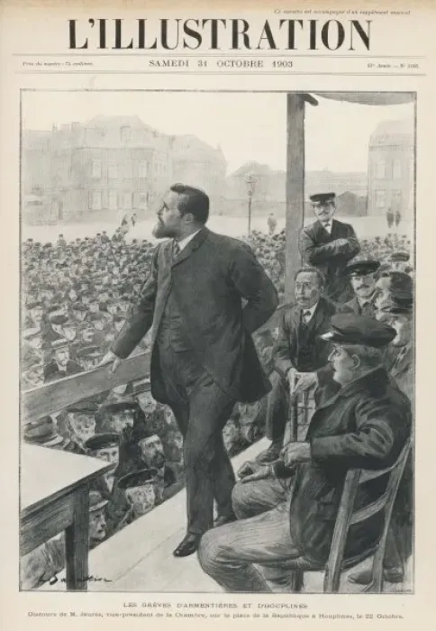 Framed Print : Jaures Adressing Workers Framed Print : Jaures Adressing Workers