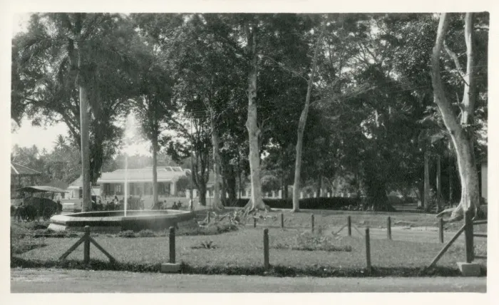 Framed Print : Java, Indonesia - public park with fountain